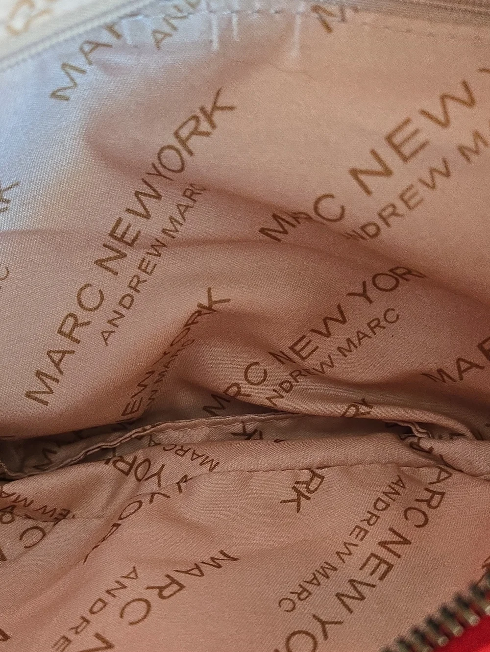 Marc New York Quilted Coral-Red Crossbody Belt Bag